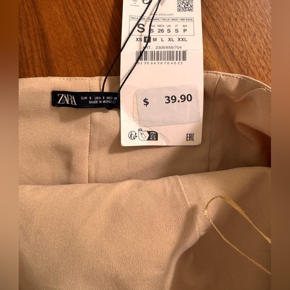 NWT Zara Beige Tube Top - Picture 6 of 6